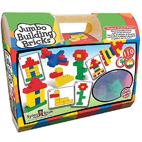 Small World Toys Ryan's Room Educational - Jumbo Building Bricks (110-Piece)