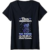 Womens Aries Woman Aries Zodiac Sign Aries Birthday V-Neck T-Shirt