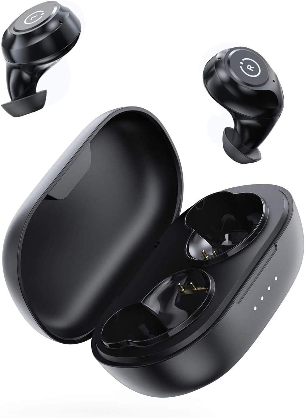 ENACFIRE Wireless Headphones,E60 Wireless Earphones with Wireless Charging Case,8H Non-Stop Playtime,Deep Bass Wireless Earbuds,IPX8 Waterproof,Dual Mic Bluetooth Headphones