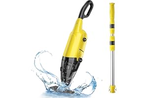 OXSERYN Rechargeable Handheld Pool Vacuum, Cordless Pool Cleaner for Above Ground Pool, Inground Pool, Spas and Hot Tubs, Powerful Suction, Long Runtime, Ideal for Leaves & Debris