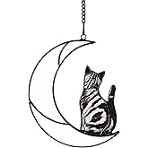 Handcrafted Stained Glass Tabby Cat Memorial Suncatcher - American Shorthair Keepsake, Memorial Gift for Cat Lovers