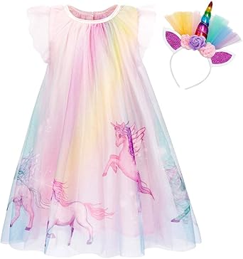 unicorn party dress girl
