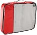 Amazon Basics 4 Piece Packing Travel Organizer Zipper Cubes Set, Large, Red