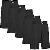 Blu Rock 5-Pack Men's Cotton Flex Stretch Cargo Shorts with Belt (Sizes, 30-42)