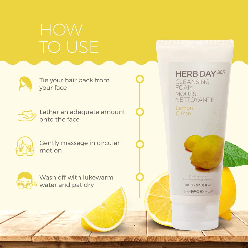 the face shop lemon face wash