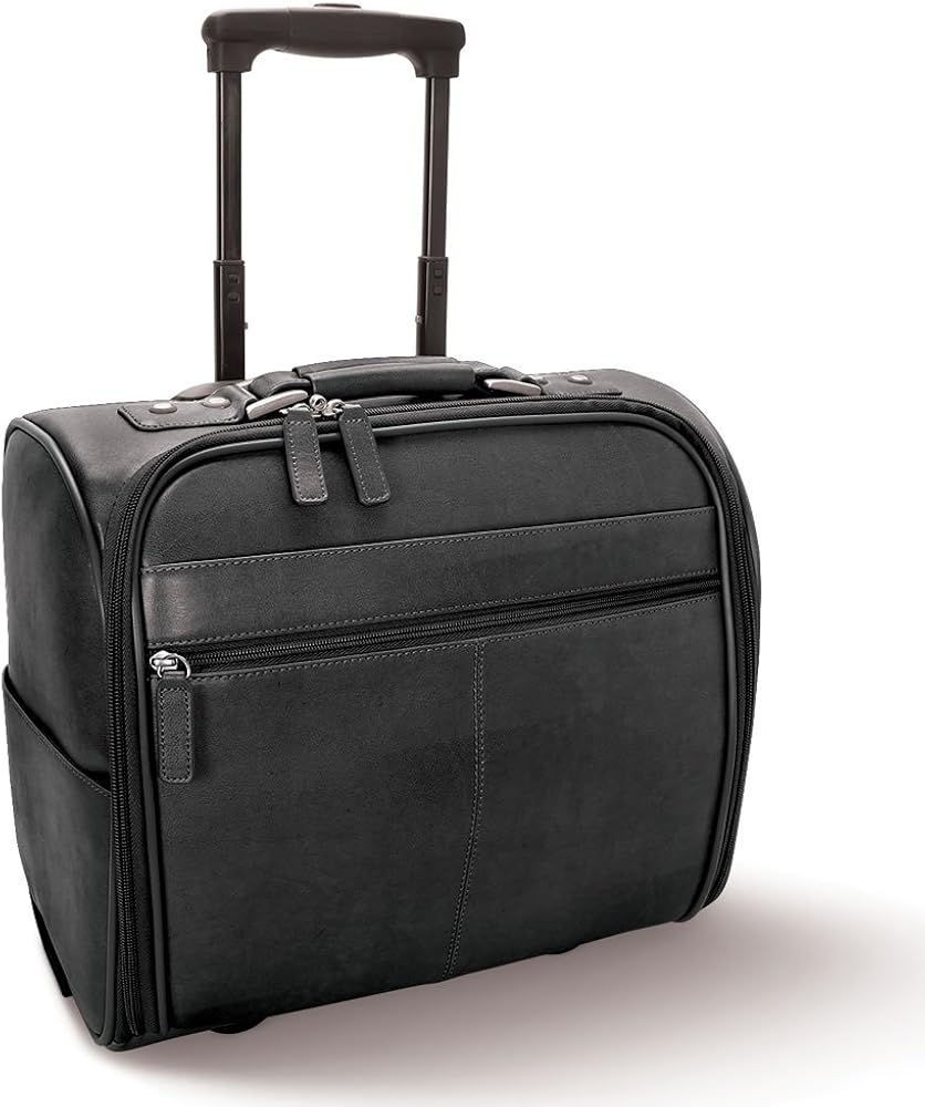 rolling widemouth leather underseat carry on