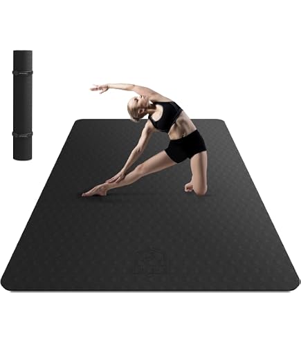 Square36 Large Exercise Mat 8'x6' Pink for Women. This Cardio Mat