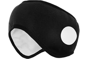 SAFIGLE Ear Muffs for Bed：Adjustable Sleeping Earmuffs with Fleece Lining - Black Noise Cancelling Winter Ear Warmers for Home, Travel, and Sleeping Earbud Headbands 60.00X10.00X0.50cm