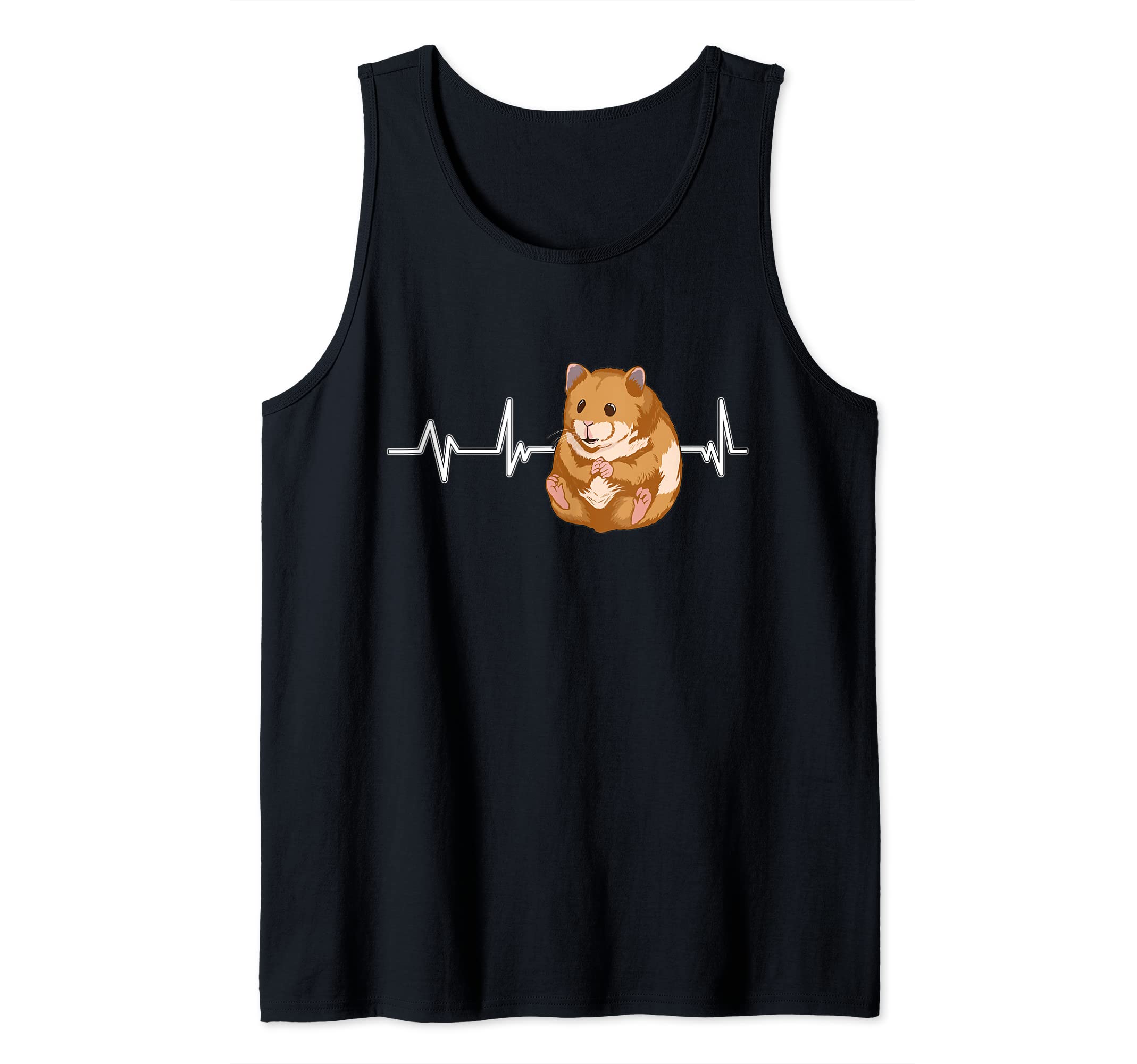 Hammy Hamster Heartbeat EKG Heart Rate Hamsters Tank Top