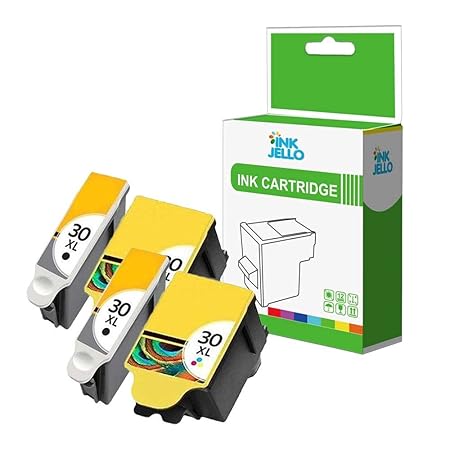 inkjello Kompatible Tintenpatrone Ersatz für Kodak ESP 1.2 3.2 3.2S C110 C310 C315 ESP Office 2150 2170 HERO 3.1 5.1 K30BK/C 
