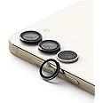 Ringke Camera Lens Frame Glass Compatible with Samsung Galaxy S23 and Galaxy S23 Plus 5G, Aluminum Metal Individual Camera Lens Protector Cover Sticker - Black
