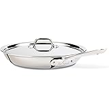 All-Clad 41126 Stainless Steel Fry Pan with Lid, Dishwasher Safe , Tri-Ply Bonded, 12 Inch Pan, Silver