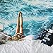 Sunm Boutique Wall Tapestry Blue Ocean Wave Tapestry Sea Wall Hanging Tapestry Wall Art Decor Tablecloth (Spray,51.2