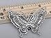 Alilang Antique Inspire Grey Silvery Tone Crystal Rhinestones Butterfly Pin Brooch