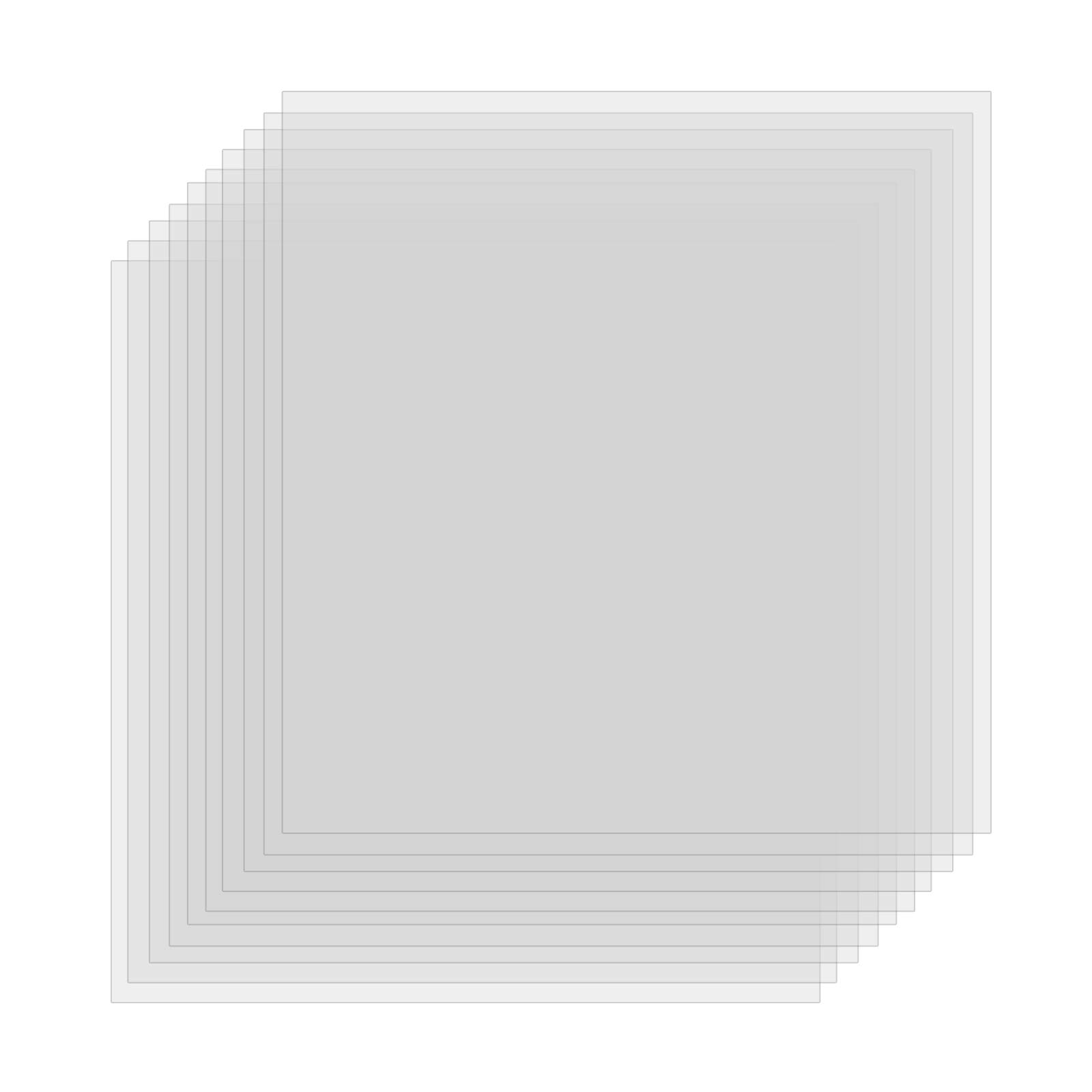 10 Pcs Blank Mylar Stencil Sheets Square Stencil Paper Blank Mylar Templates DIY Make Your Own Design Stencils (30.5x30.5cm) 6 Mil