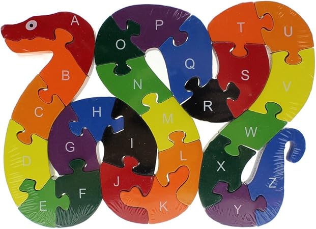 Amazon 早期教育 アルファベットの パズル 3d動物形 子供赤ちゃんおもちゃ 脳の開発ゲーム 蛇 はめこみ 形合わせ おもちゃ
