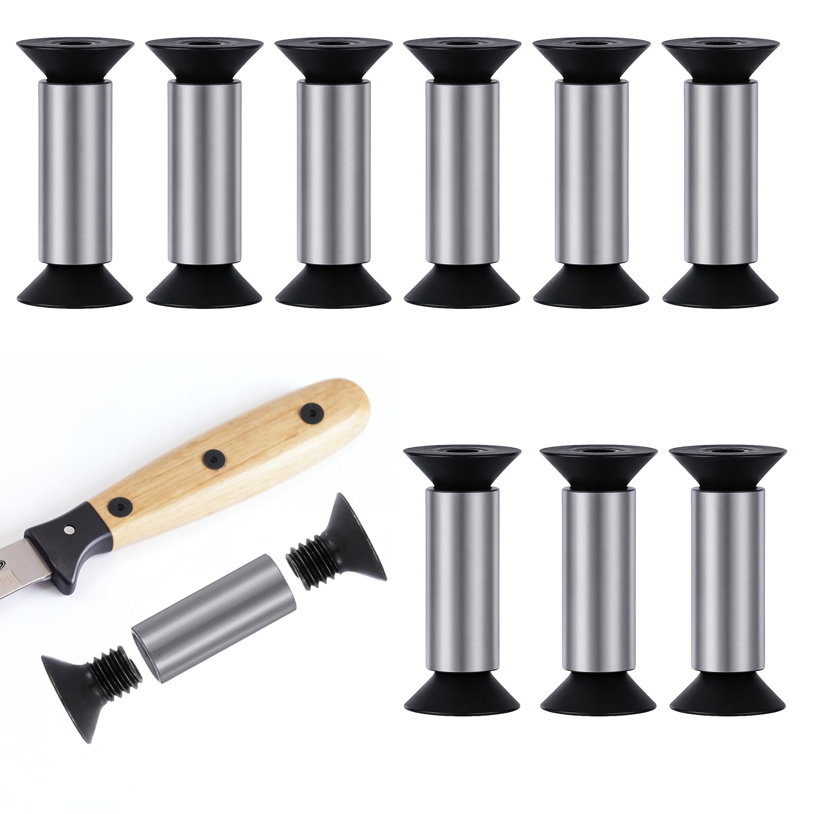 Photo 1 of 10 Pack Knife Handle Screws Hex Flat Head Knife Handle Pins Stainless Steel Screw Rivets Fasteners Bolts for Blade Fixing