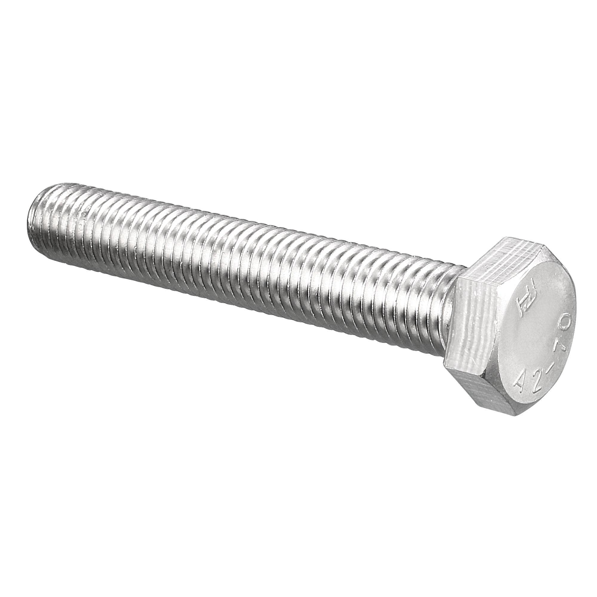 sourcing map M14 Hex Bolt M14-2 x 90mm 304 Stainless Steel 4.8 Grade Fully Threaded Hexagonal Head Screw Bolts 1pcs