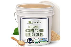 Kevala Organic Sesame Tahini - Tahini Spread Made with Premium Sesame Seeds with No Cholesterol, Bulk Size for At-Home Cookin