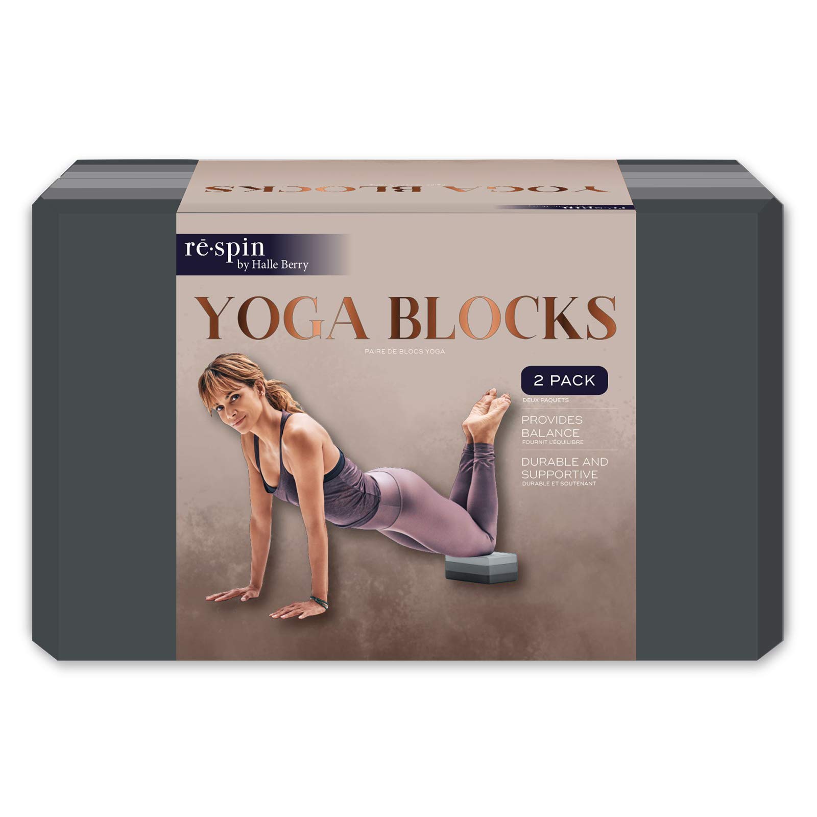 rē•Spin by Halle Berry Fitness Collection: Yoga Blocks (Grey)