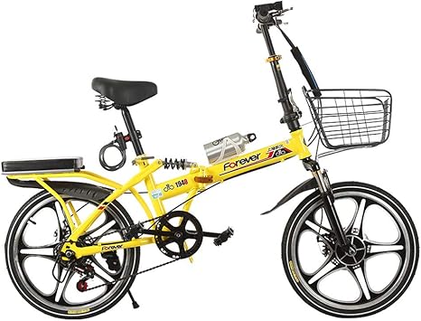 Amazon Co Jp 折りたたみ自転車 インチ クロスバイク7段速 超軽量折り畳み自転車 ダブルディスクブレーキ デュアルショックアブソーバーを装備 屋外折りたたみ自転車 ホーム キッチン