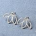 925 Sterling Silver Lotus Flower Studs Earrings Simple Jewelry Chic Earrings for Women (Silver)