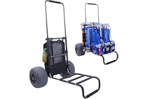 BEACHMALL Ultimate Heavy Duty Beach Cart with Big Balloon Wheels for Sand | Insulated Cooler Storage Bag | Aluminum Rust Resistant Beach Buggy Cart