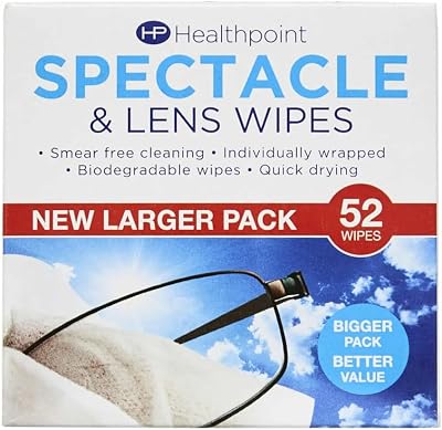 Arzer Healthpoint Spectacle Wipes Extra Value 104 Pack 2 Packs