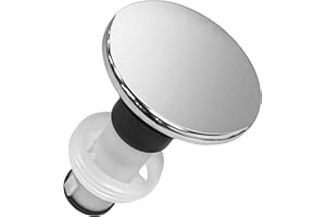 972098A Drain Stopper Polished Chrome Sink Stopper, Drain Sink Plug Part Push & Seal Drain Stopper Assembly 35338-06XX