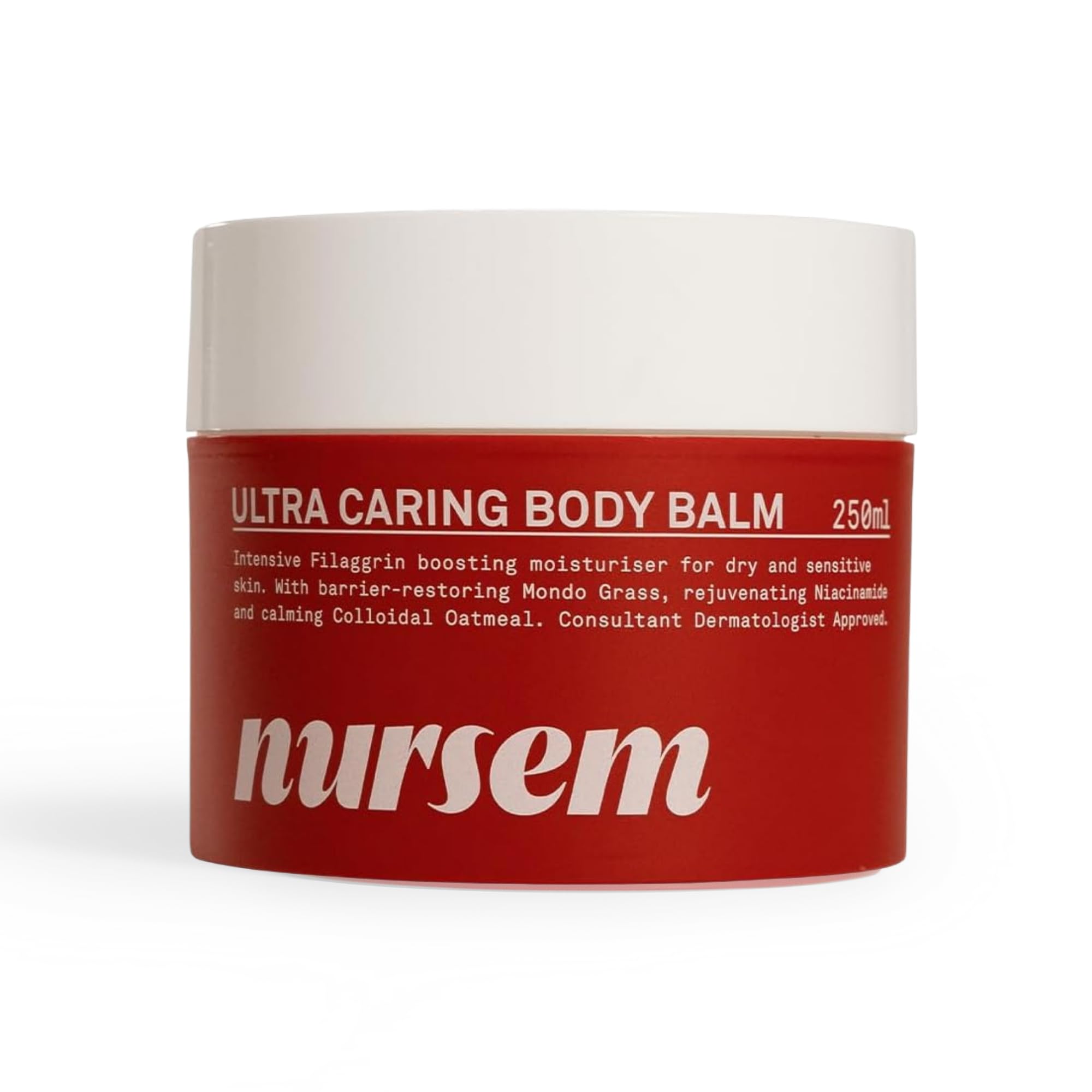 Nursem Ultra Caring Body Balm 250ml, Intensive Moisturiser for Dry, Very Dry or Eczema-Prone Skin, Soothes, Rehydrates & Strengthens Skin Barrier, Fragrance-Free, Vegan, Dermatologist Approved