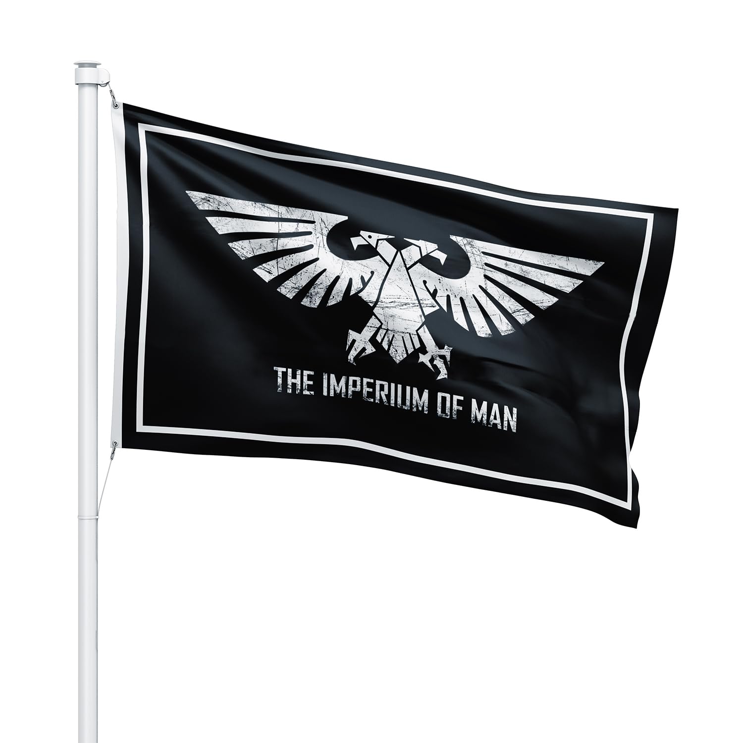 Imperium of Man Warhammer Galactic Empire Eagle Flag - Premium 3x5 Feet Banner for Indoor & Outdoor Decoration