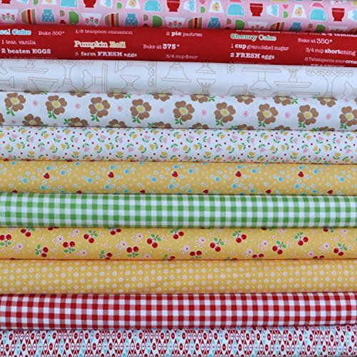 Bake Sale 2 Pink 11 Fat Quarters Bundle by Lori Holt of Bee in My Bonnet for Riley Blake, 2 3/4 yards total