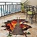 Highpot 3D Flaming Floor Wall Stickers Removable Mural Decals Vinyl Living Room Art