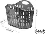 Addis Fold Flat Easy Store Clothes Laundry Basket Hamper Pink 38 Litre view 4