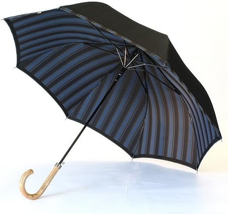 Amazon 高級甲州織 メンズ 長傘 Tie 無地 ストライプ D Navy Amazon 高級甲州織 メンズ 長傘 Tie 無地 ストライプ D Navy