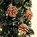 Unomor 36pcs Christmas Pine Cone Ornaments with String Natural Wood Rustic Christmas Tree Decoration Crafts Christmas Home Hanging Ornament 4-6cm