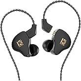 KBEAR KS1 Earphones in Ear Monitor Super Bass Wired Earbuds, Crystal Clear Sound IEM Headphones, High Resolution Noise Canceling Ear Monitors Headphone for Singers Musician Audifonos Auriculares