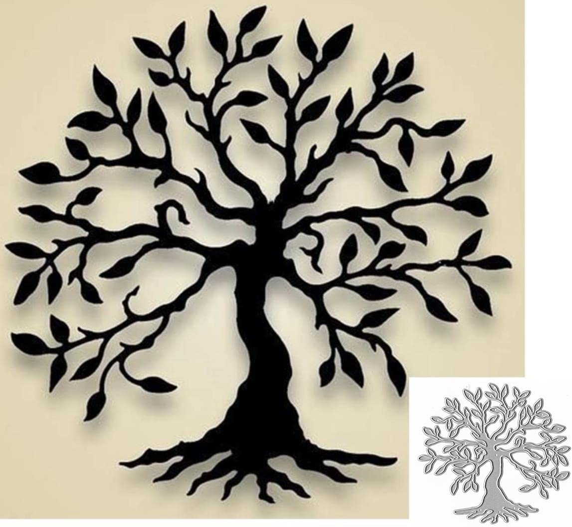 Leaves Tree Metal Die Cuts, Leaves Tree Cutting Dies Cut Stencils Card Paper Craft DIY Template Metal Cutting Dies Album Embossing Paper Dies for Card Making Scrapbooking