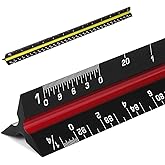 Mr. Pen- Architectural Scale Ruler, 12 inch, Black, Scale Ruler Contractor for Drawing, Drafting Tools