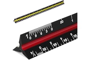 Mr. Pen- Architectural Scale Ruler, 12 inch, Black, Scale Ruler Contractor for Drawing, Drafting Tools