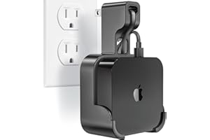volport Wall Mount Holder Bracket for Apple TV 4k 3rd Generation - Outlet Hanger Stand for Apple-TV 4k+ Gen 3 Built-in Cable 