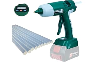 HLIEPIHA Cordless Hot Melt Glue Gun for Bosch 18-20V Li-ion Battery Repair DIY Tool Set With 10 Glue Sticks Power Tool Glue Gun(not include battery)