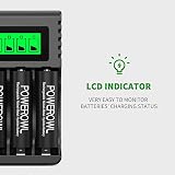 POWEROWL 4-Slot AA AAA Battery Charger with LCD Display 5V 2A Independent view 4