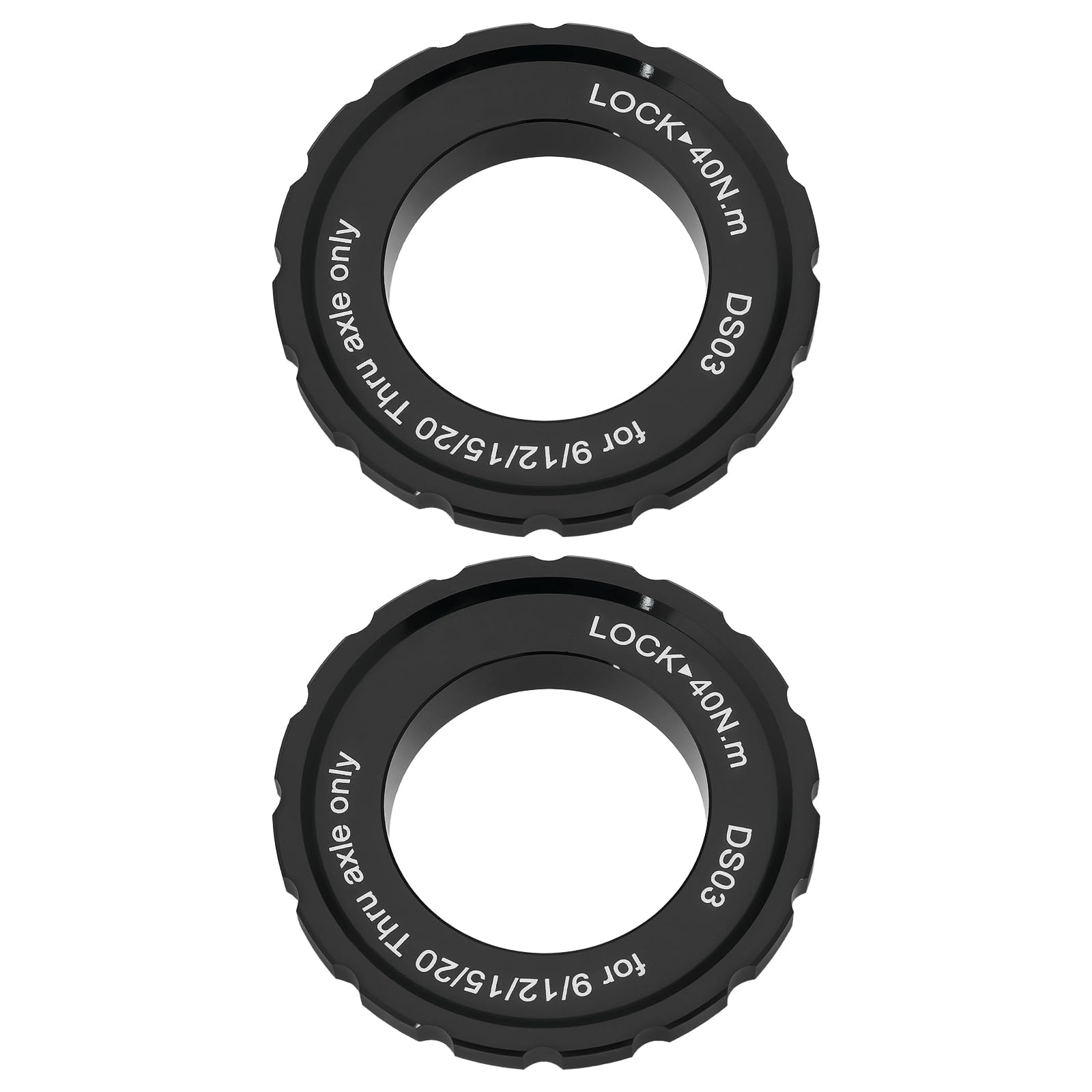 SG Store 2PCS Centerlock Locking Ring Brake Disc Compatible with Shimano Compatible with 15/20mm Thru Axle 44x26x8mm Aluminum Alloy Bike Hub Center Lock for Bike Mountain Bike