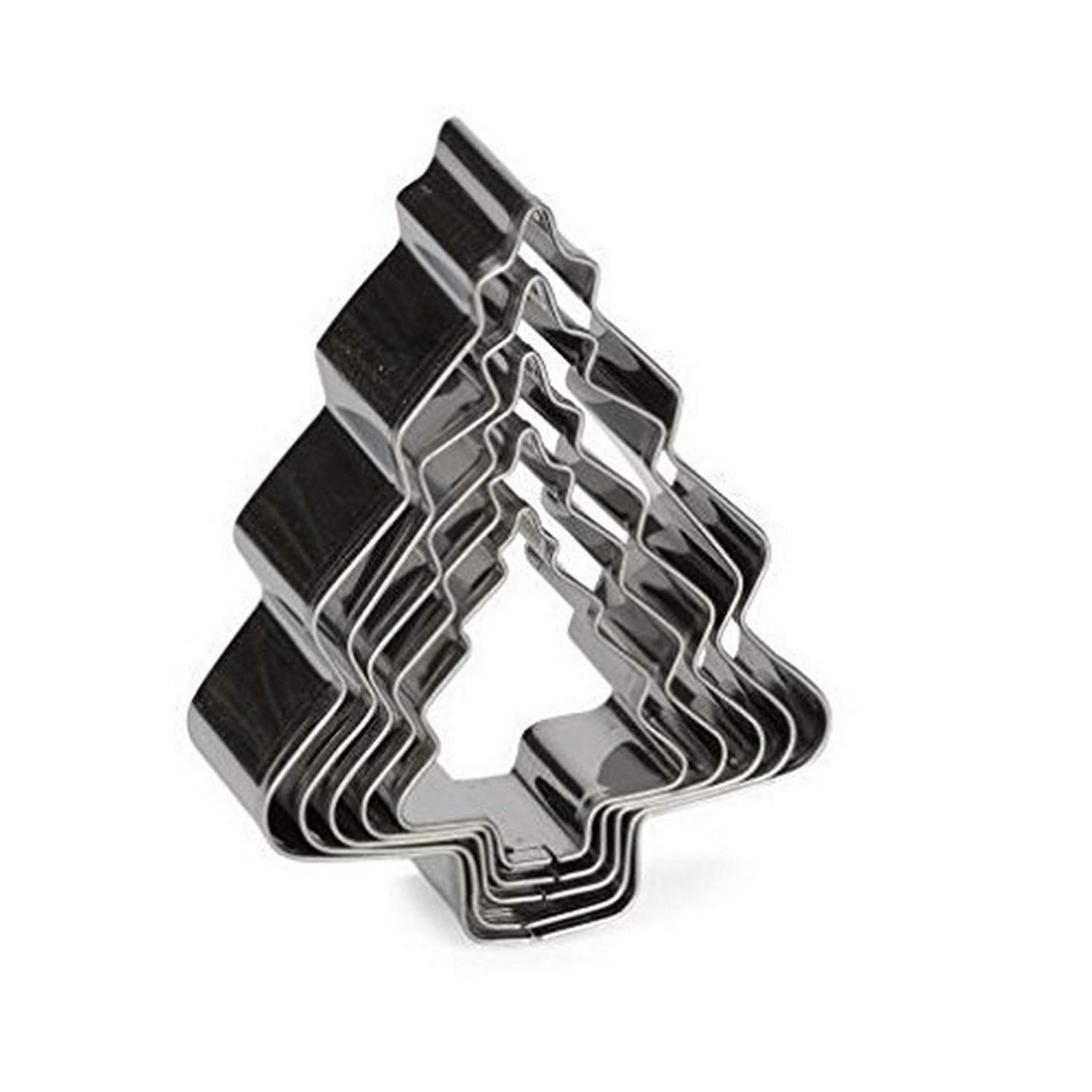 Patisse Set of 3 Cavity Cookie Cutter, silver