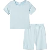Mud Kingdom Girls Boys Pajamas Set Short Sleeve Top and Short Kids Sleepwear Set 2-Piece Summer