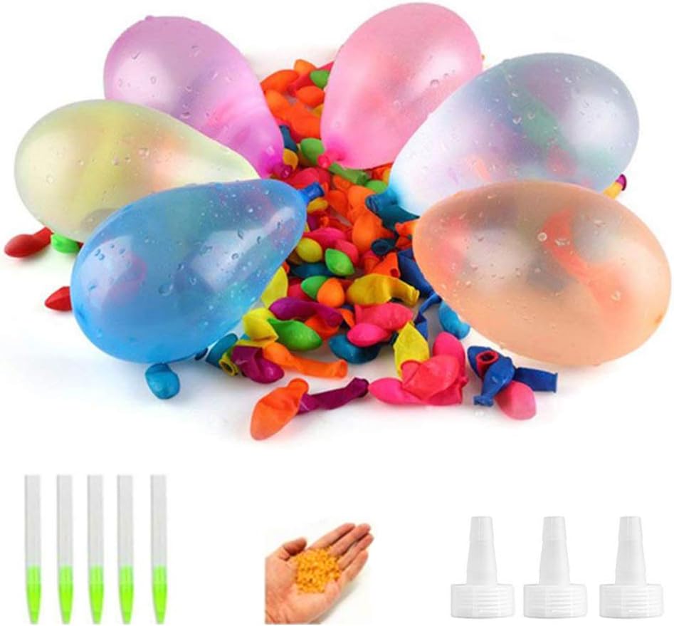 1000 Water Balloons Set With Refill Kits Latex Bomb Installation Tools Water Injectors For