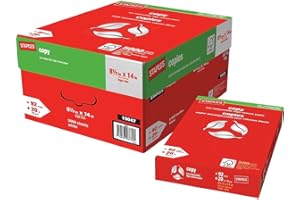 Staples FSC-Certified Copy Paper - 20 lb. - 8.5" x 14" - White - 5000 Sheets