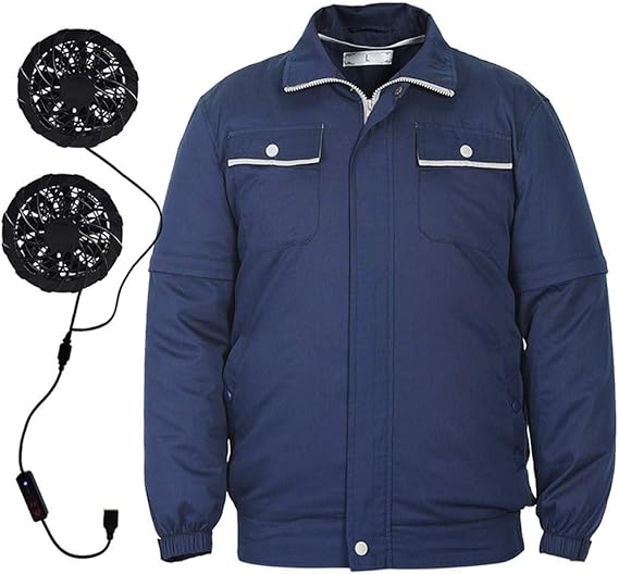 Amazon Co Jp 空調服 ファン ラッシュガード 作業服 空調服 ベスト モバイルバッテリー給電式 Usbケーブル セット 熱中症対策 アウトドア バイク 現場工事 冷却 Odwfud 服 ファッション小物