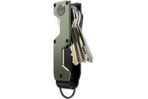 MINBERAND Key Organizer Compact Key Holder Metal Key Chain Minimalist key case key holder for keychain Secures 1-5 Keys